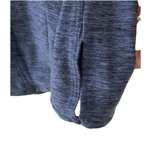 Yogalicious LUX Jacket Womens L Full Zip Long Sleeve Thumbholes Heather blue - Picture 5 of 8